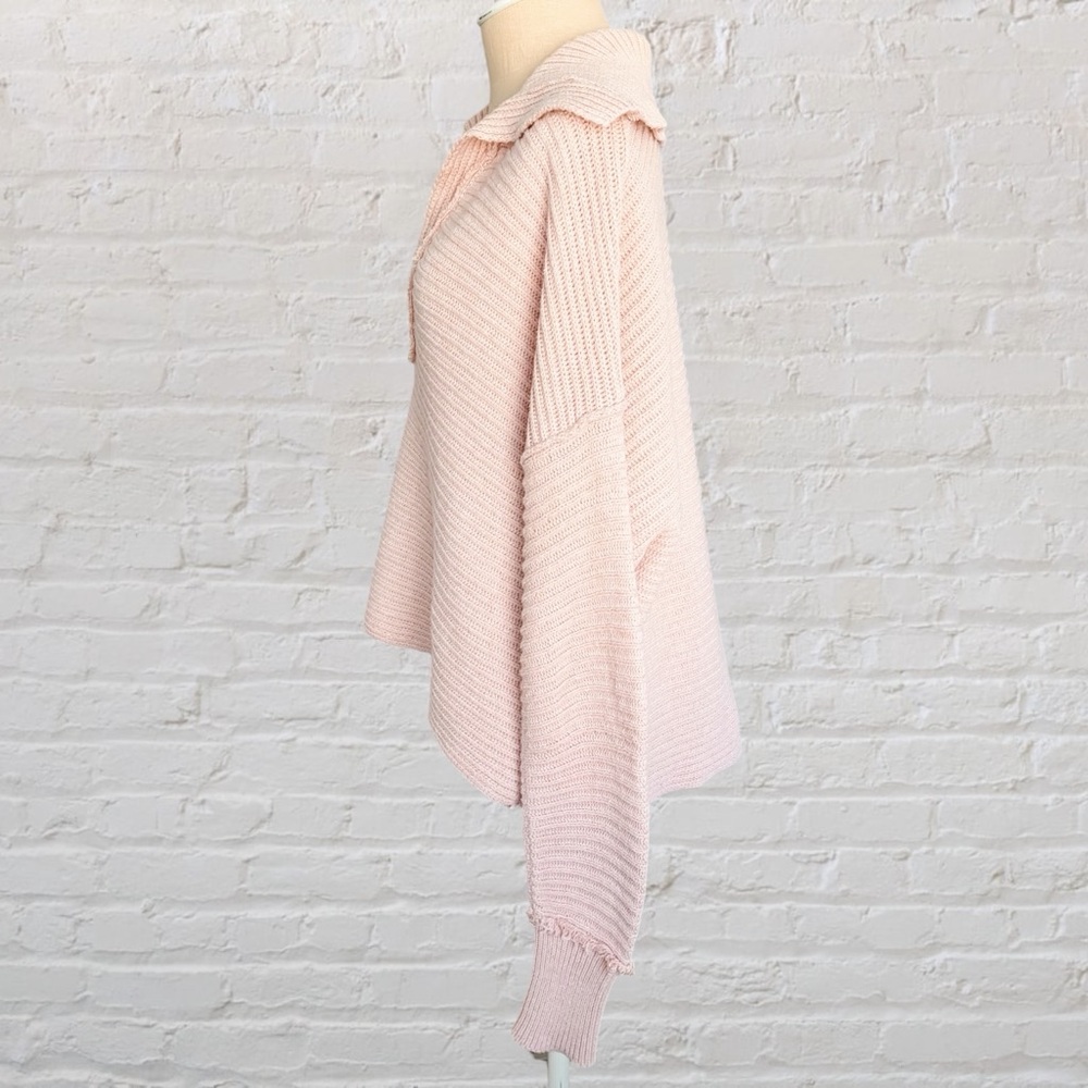 Free People Marlie Pullover Ribbed Sweater in Pink - Picture 7 of 15